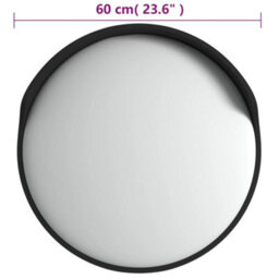 Vidaxl Outdoor Convex Traffic Mirror Black 60 Cm Polycarbonate Traffic Mirrors - thumbnail 8