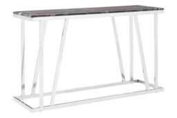 Premier Housewares Interiors By Premier Durable Console Table With Black Marble Top, Sturdy Storage Console Table, Elegant Console Table For Hallway