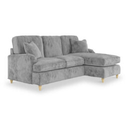 Arthur Ice Grey Right Hand Chaise Sofa For Living Room - Fully Assembled By Roseland Furniture - thumbnail 2