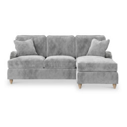 Arthur Ice Grey Right Hand Chaise Sofa For Living Room - Fully Assembled By Roseland Furniture - thumbnail 3