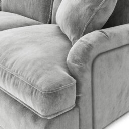 Arthur Ice Grey Right Hand Chaise Sofa For Living Room - Fully Assembled By Roseland Furniture - thumbnail 4
