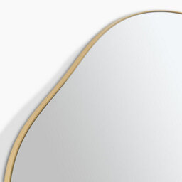 Furniturebox Uk Vita Gold Metal Small 60X60Cm Pebble Shape Wall Mirror - thumbnail 6