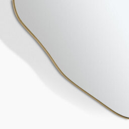 Furniturebox Uk Vita Gold Metal Small 60X60Cm Pebble Shape Wall Mirror - thumbnail 7