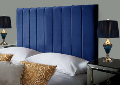 "Adore Designs Portland Plush Velvet 6Ft Super King 36"" Headboard -  Blue"