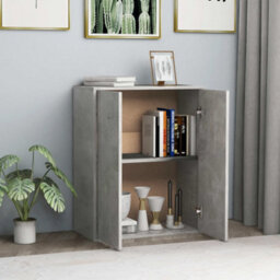 Vidaxl Sideboard Concrete Grey 60X30X75 Cm Engineered Wood - thumbnail 3