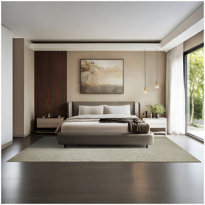 Tectake Rug Zonelle Short Pile And Ultra-Soft Carpet In Rectangular Or Round Design 200 X 290 Cm - Sand - image 1