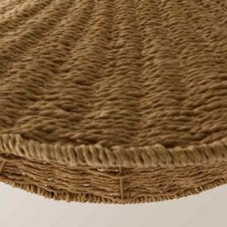 Valuelights Loretta Large Natural Wicker Wave Pendant Light Shade And Bulb - thumbnail 5