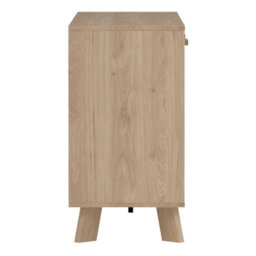 Wyld Haus Hobro White And Natural Oak Wood Sideboard 2 Doors 3 Drawers - thumbnail 5