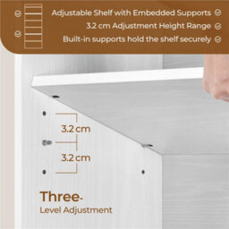 Yaheetech White 7 Layer Modern Open Shelf Bookcase With Top Open Compartment - thumbnail 6