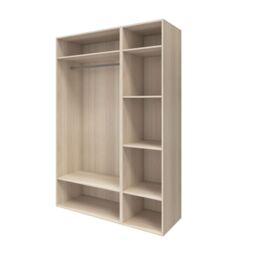 GoodHome Atomia Freestanding Matt Oak Effect Chipboard Mirrored Wardrobe (H)2250mm (W)1500mm (D)580mm - thumbnail 3