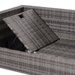 Wyld Haus Sevafa Grey L-Shaped 3-Piece Rattan Outdoor Corner Sofa Set With Cushions And Coffee Table - thumbnail 9