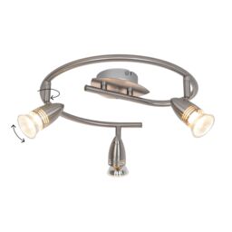 GoodHome Aspis Spiral Satin Nickel Effect 3 Light Spotlight - thumbnail 6