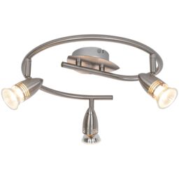 GoodHome Aspis Spiral Satin Nickel Effect 3 Light Spotlight - thumbnail 3