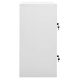Berkfield Modern Locker Cabinets 5 Pcs Light Grey And Blue 90X45X92.5 Cm Steel - thumbnail 4