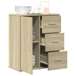 Berkfield Sideboard Sonoma Oak 60X31X70 Cm Engineered Wood - thumbnail 4