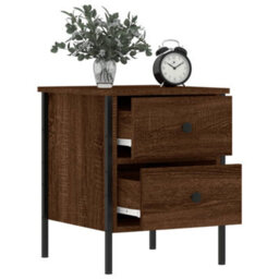 Berkfield Bedside Cabinets 2 Pcs Brown Oak 40X42X50 Cm Engineered Wood - thumbnail 4