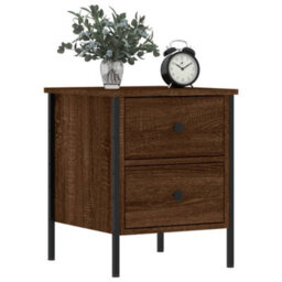 Berkfield Bedside Cabinets 2 Pcs Brown Oak 40X42X50 Cm Engineered Wood - thumbnail 3