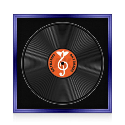 "16X16"" Purple Classic Vinyl Record Frame With Black Mount For 12 Inch Lp Disc - Ak Frames" - image 1