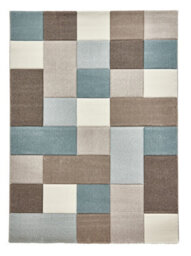 Grey/blue Rug, Stain-Resistant Rug, Geometric Rug, Modern Luxurious Rug For Bedroom, & Dining Room-160Cm X 220Cm - thumbnail 1