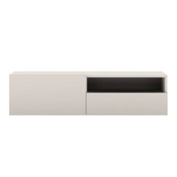 Heze Furniture Enjoy Minimalist Wall-Mounted Tv Unit With Open Shelf 120Cm - Cashmere - thumbnail 5