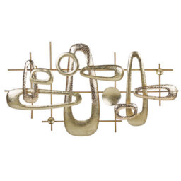Beliani Wall Decor Manganese Metal 50 Cm Gold