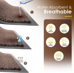 Barrier Mat 60 X 180 Cm Brown Anti-Slip Waterproof Door Mat - thumbnail 8