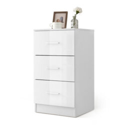 Costway 3-Drawer Chest Storage Cabinet Dresser Freestanding Night Stand Organizer - thumbnail 1