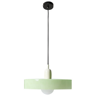 Wyld and Coco Mintglow Pendant Lamp Mint-Green Glass Shade With Inner Globe, W35 X H148Cm, Glass And Iron - image 1
