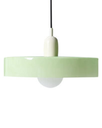 Wyld and Coco Mintglow Pendant Lamp Mint-Green Glass Shade With Inner Globe, W35 X H148Cm, Glass And Iron - thumbnail 3