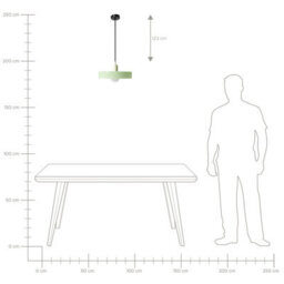 Wyld and Coco Mintglow Pendant Lamp Mint-Green Glass Shade With Inner Globe, W35 X H148Cm, Glass And Iron - thumbnail 8