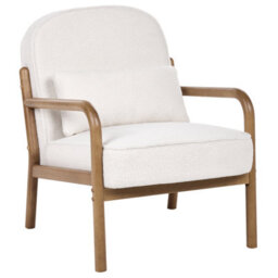 Beliani Armchair Selde Boucle Off-White - thumbnail 4