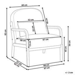 Beliani Armchair Selde Boucle Off-White - thumbnail 3