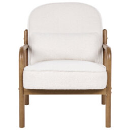 Beliani Armchair Selde Boucle Off-White - thumbnail 5
