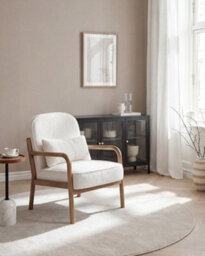 Beliani Armchair Selde Boucle Off-White - thumbnail 2