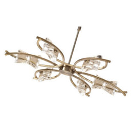 Luminosa Lighting Luminosa Kromo Telescopic Convertible To Semi Flush 6 Light G9, Antique Brass - thumbnail 4