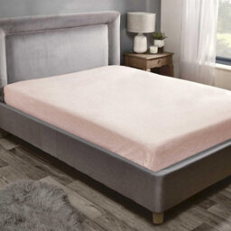 Kampala Hill Teddy Fleece Fitted Sheet Sherpa Bed Sheets Pink