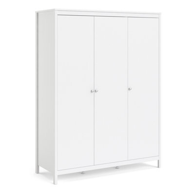 Furniture To Go Madrid Wardrobe With 3 Doors In White - image 1