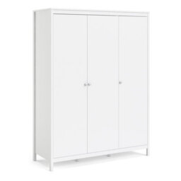 Furniture To Go Madrid Wardrobe With 3 Doors In White - thumbnail 1
