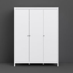 Furniture To Go Madrid Wardrobe With 3 Doors In White - thumbnail 6