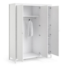 Furniture To Go Madrid Wardrobe With 3 Doors In White - thumbnail 7