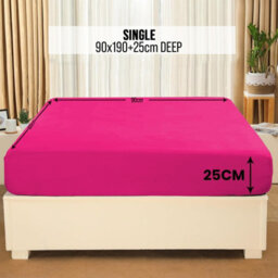 Aspire Homeware Pink Fitted Sheet-(25Cm) Deep Hotel Quality -Breathable Fitted Bed Sheets Single (L)190Cm X (W)91Cm - thumbnail 7