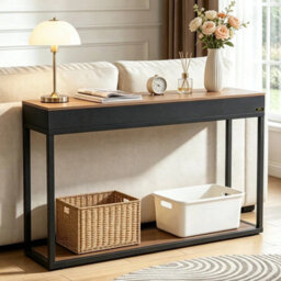 111Cm Console Table Led Lighted Sofa Table Entryway Table With Usb Charging Port - thumbnail 5