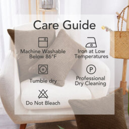 Deconovo Set Of 2 Corduroy Cushion Covers 55Cm X 55Cm, 22X22 Inches Grid Throw Pillowcases For Dining Chairs(Brown, 2 Pieces) - thumbnail 4