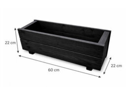 Ruddings Wood Wooden Black Garden Planter Box (W) 60Cm (H) 22Cm - thumbnail 6