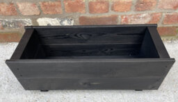 Ruddings Wood Wooden Black Garden Planter Box (W) 60Cm (H) 22Cm - thumbnail 3