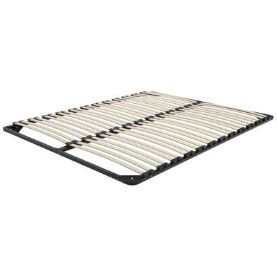 Beliani Eu Super King Slatted Bed Base, 48 Sprung Slats, Steel Frame, Combourg 180X200 Cm - image 1