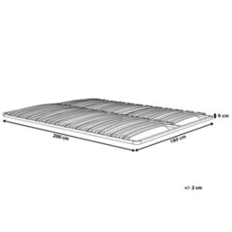 Beliani Eu Super King Slatted Bed Base, 48 Sprung Slats, Steel Frame, Combourg 180X200 Cm - thumbnail 3