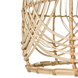 Wyld And Coco Boho Luxe Pendant Lamp - Handmade Natural Rattan Shade With Iron Frame, Adjustable Height, 35Cm Diameter, 141Cm Drop - thumbnail 7