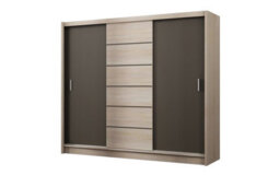 Arte Sewille 250Cm Sliding Door Wardrobe - Dynamic Sonoma Oak Meets Bold Lava Contrast - thumbnail 2