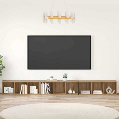 Berkfield Tv Cabinet 3 Pcs Artisan Oak Engineered Wood - image 1